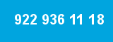 922 936 11 18 922 936 11 18